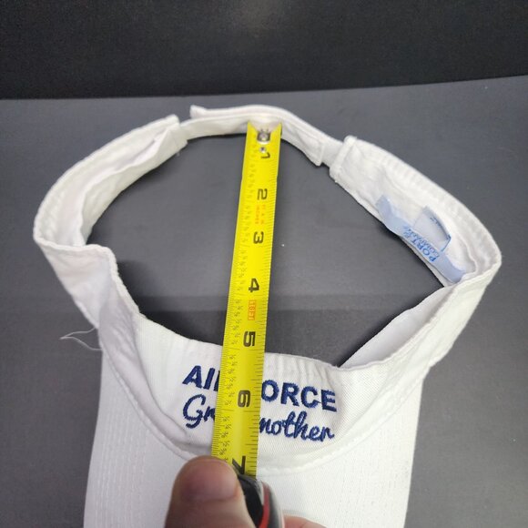 Port & Company Air Force Grandmother Sun Visor Hat Cap White Embroidered - Picture 6 of 6